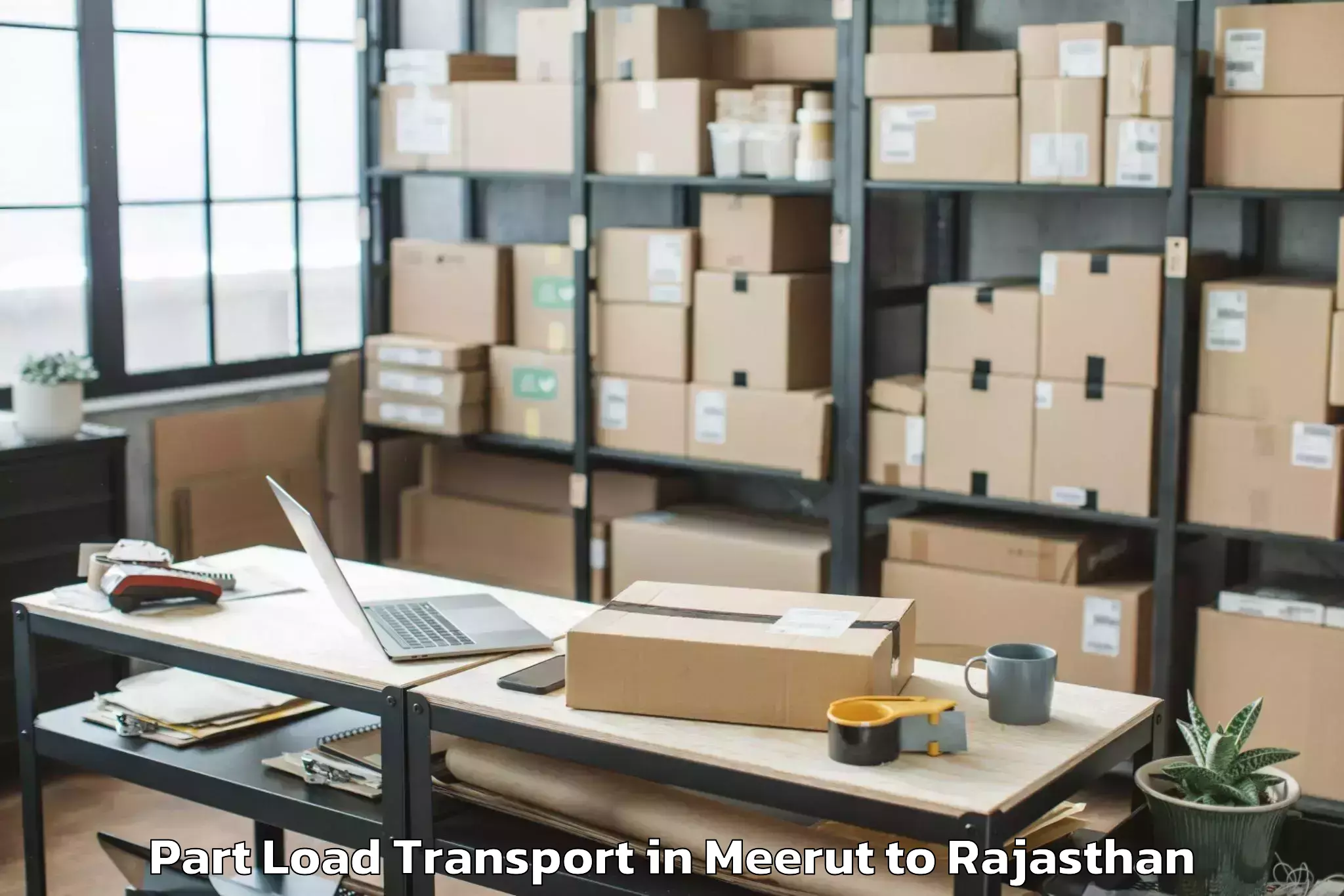 Expert Meerut to Indragarh Part Load Transport